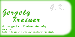 gergely kreiner business card